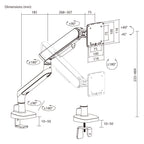 メカニカルスプリング式 液晶モニターアーム AS-MABM05
