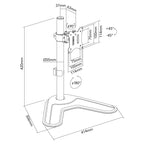 手動設定式 昇降液晶モニタースタンド AS-MABT03